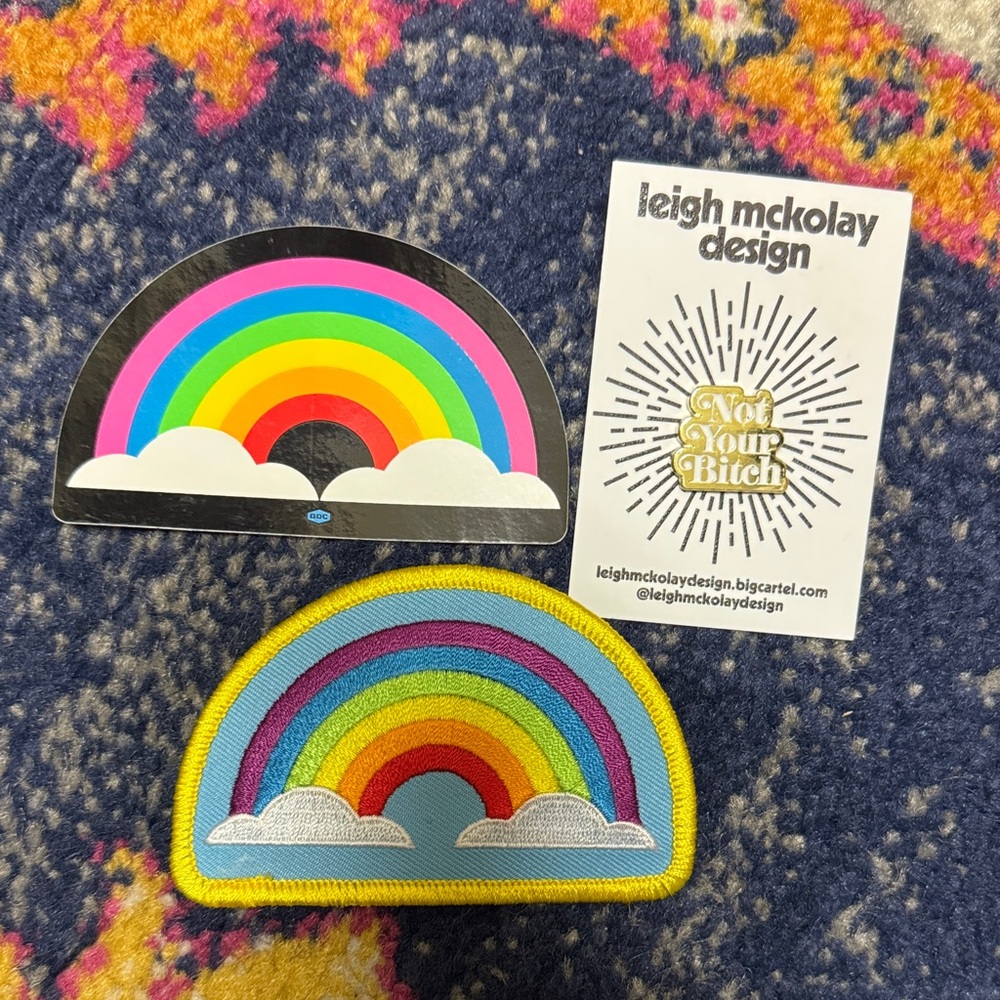 Rainbow Patch and Sticker Set